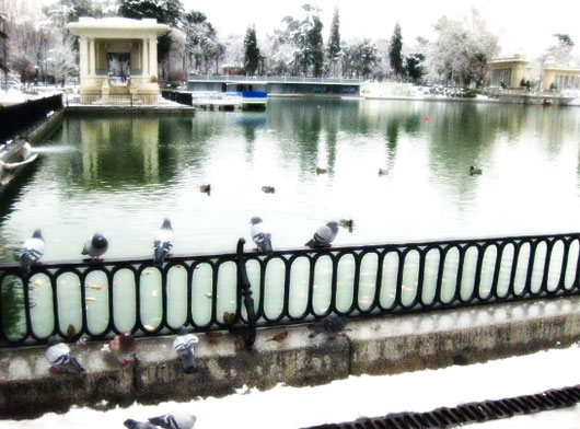 Nieve en el Parque del Retiro de Madrid | Foto de Dexae (Flickr)